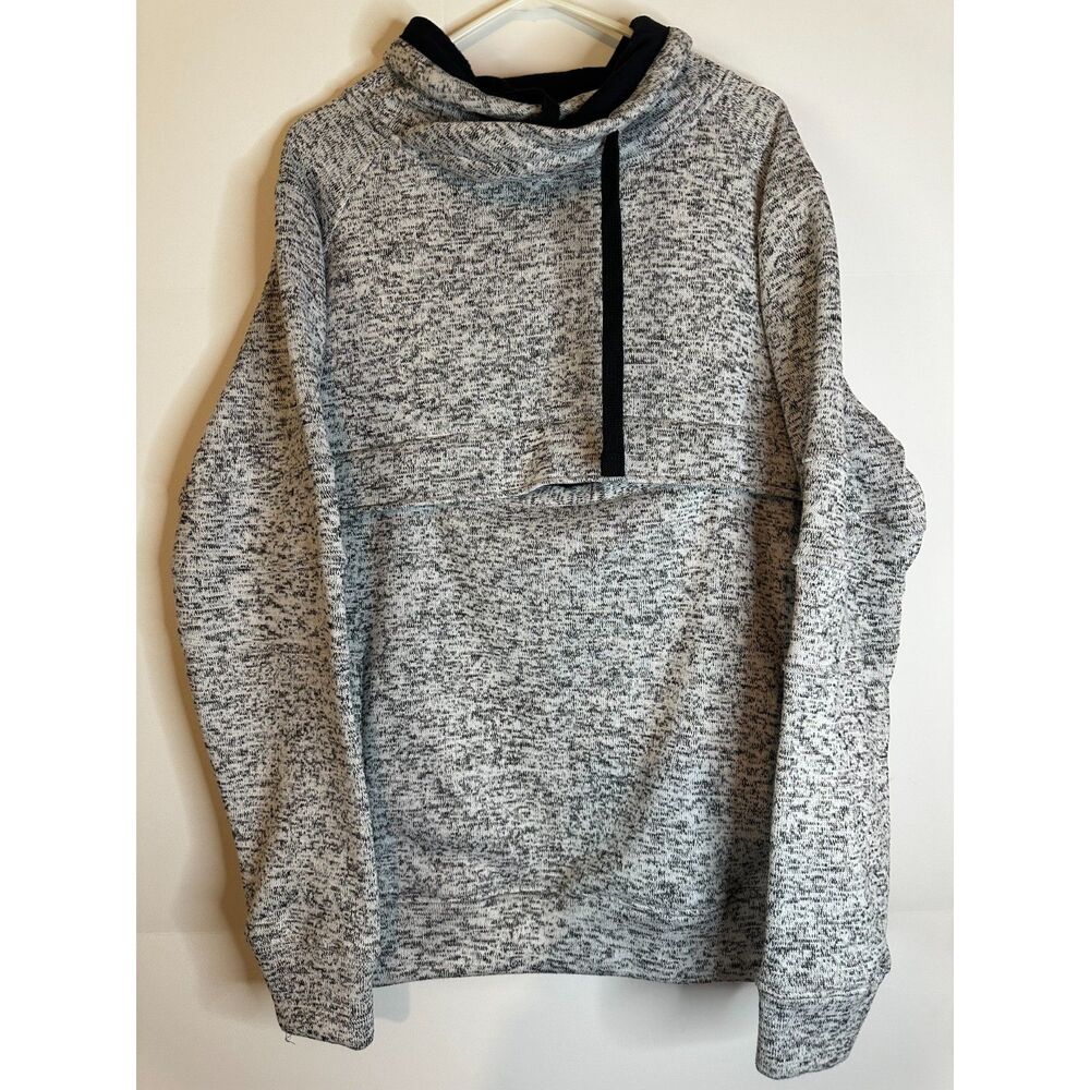 Rebel Minds 2XL Hoodie Gray Black Fleece Lined Pullover Sweatshirt Mens